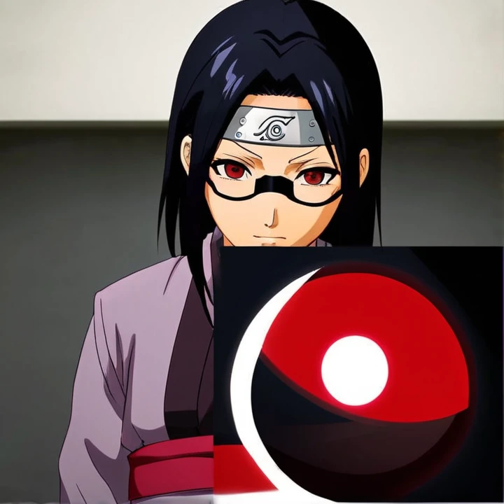 ## Physical Structure Sarada is a young ninja with an elegant and distinctive appearance.. Her figure is slim and well proportioned., reflecting his agility and skill in combat. Next, I will break down the key aspects of its physical structure:

### face y Hair

- **face**: Sarada has an oval and delicate face. Her features are soft and feminine, with thin and well defined eyebrows. His forehead is broad and expressive., showing his intelligence and determination.

- **Hair**: Sarada&#39;s hair is one of her most distinctive features. It is a jet black tone, deep and bright. It is usually tied in a high ponytail., which gives it a practical and functional look. Some loose strands frame her face., adding a touch of naturalness.

### Eyes y look

- **Eyes**: As a member of the Uchiha Clan, Sarada inherited the Sharingan. His eyes are deep and penetrating, of an intense black. When he activates his Sharingan, three atoms appear in each eye, granting him keen vision and the ability to anticipate his opponents&#39; movements.

- **look**: Sarada&#39;s look is serious and focused.. It reflects his determination and desire to discover the truth about his family and lineage.. His eyes are windows to his passionate and brave soul..

Sharingan in his eyes, nothing on the forehead 