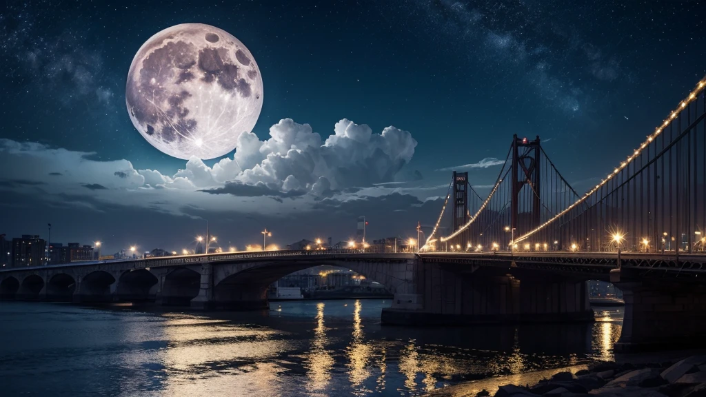 full moon、Night Background、Highest quality、masterpiece、photograph、8K, Realistic、