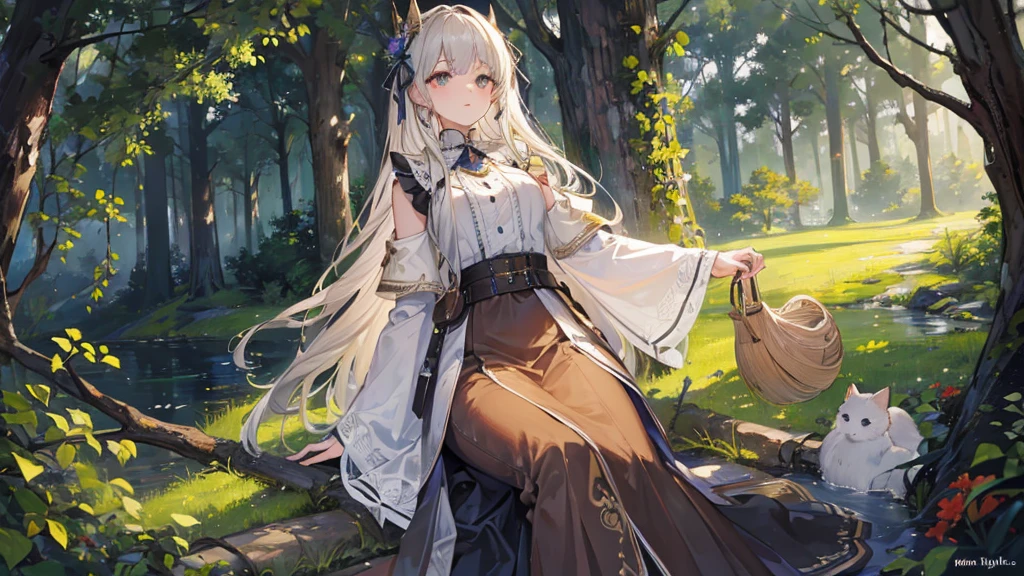 ((Highest quality)), ((masterpiece)), (detailed),calm forest night