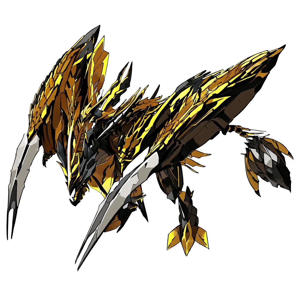 there is a drawing of a dragon with a long tail, pterodactyl mecha, sharp robot dragon claws, giratina, well armored mech dragon, glaive, concept art of omegamon, zoids art, official concept art, sleek mecha female dragon head, sharp sleek cyborg dragon head, in monster hunter armor, symmetric concept art