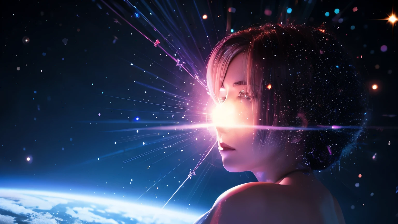 psychic woman planet particle