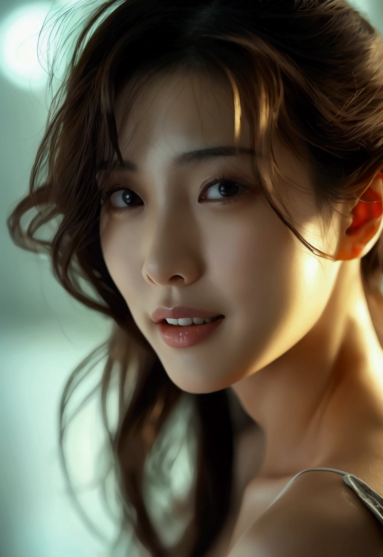 Taiwanese actress Lin Chiling(Lin Chi-ling)but、Naked and smiling、whole body、One woman、whole body