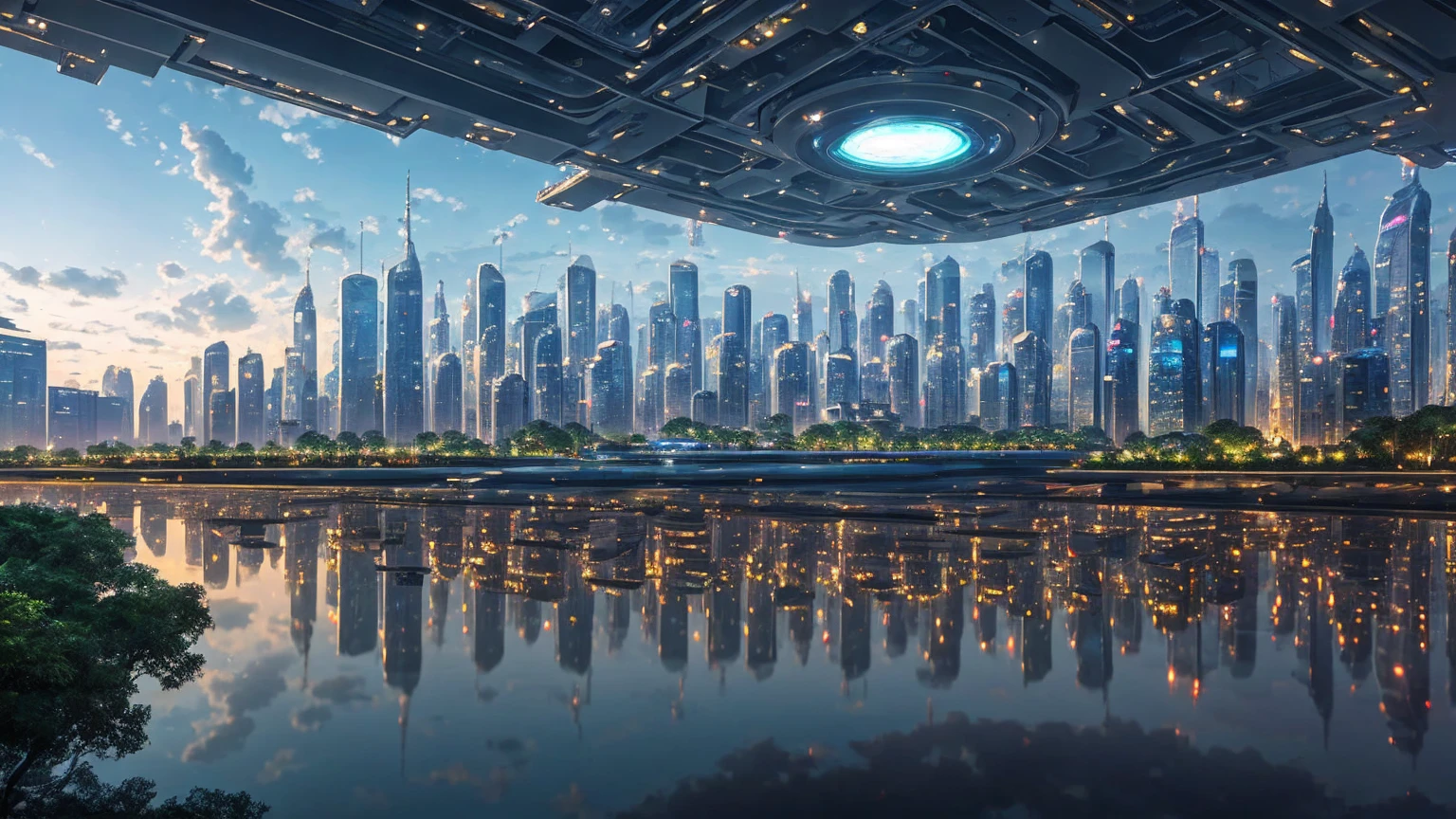 (Best quality,4K,8K,A high resolution,Masterpiece:1.2),Ultra-detailed,(Realistic,Photorealistic,photo-realistic:1.37),Futuristic floating city,Futuristic technology,Huge urban high-tech tablet platform,Airship,Floating in the sky,Futuristic city,Small airships around,High-tech hemispherical platform,Colorful lights,Advanced architecture,modernn architecture,skyscrapper,Access the cloud,Scenic beauty,view over city,Impressive design,Blend seamlessly with nature,energetic and vibrant atmosphere,Futuristic transportation system,Parking is suspended,Transparent path,Lush greenery,Sky gardens,cascading waterfalls,Magnificent skyline,reflections on the water,Sparkling river,Architectural innovation,futuristic skyscrapers,Transparent dome,The shape of the building is unusual,Elevated walkway,Impressive skyline,Glowing lights,Futuristic technology,Minimalist design,Scenic spots,Panoramic view,Cloud Piercing Tower,Vibrant colors,epic sunrise,epic sunset,Dazzling light display,magical ambiance,The future city,Urban Utopia,LuxuryLifestyle,Innovative energy,sustainable development,Smart city technology,Advanced infrastructure,Tranquil atmosphere,Nature and technology live in harmony,Awesome cityscape,Unprecedented urban planning,Architecture connects seamlessly with nature,High-tech metropolis,A cutting-edge engineering marvel,The future of urban living,Visionary architectural concept,Energy-efficient buildings,Harmony with the environment,A city floating above the clouds,Utopian dreams become reality,The possibilities are endless,State-of-the-art transportation network,Green energy integration,Innovative materials,Impressive holographic display,Advanced communication system,Breathtaking aerial view,Quiet and peaceful environment,Modernist aesthetics,Ethereal beauty