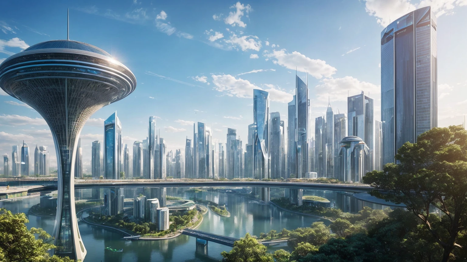 (Best quality,4K,8K,A high resolution,Masterpiece:1.2),Ultra-detailed,(Realistic,Photorealistic,photo-realistic:1.37),Futuristic floating city,Futuristic technology,Huge urban high-tech tablet platform,Airship,Floating in the sky,Futuristic city,Small airships around,High-tech hemispherical platform,Colorful lights,Advanced architecture,modernn architecture,skyscrapper,Access the cloud,Scenic beauty,view over city,Impressive design,Blend seamlessly with nature,energetic and vibrant atmosphere,Futuristic transportation system,Parking is suspended,Transparent path,Lush greenery,Sky gardens,cascading waterfalls,Magnificent skyline,reflections on the water,Sparkling river,Architectural innovation,futuristic skyscrapers,Transparent dome,The shape of the building is unusual,Elevated walkway,Impressive skyline,Glowing lights,Futuristic technology,Minimalist design,Scenic spots,Panoramic view,Cloud Piercing Tower,Vibrant colors,epic sunrise,epic sunset,Dazzling light display,magical ambiance,The future city,Urban Utopia,LuxuryLifestyle,Innovative energy,sustainable development,Smart city technology,Advanced infrastructure,Tranquil atmosphere,Nature and technology live in harmony,Awesome cityscape,Unprecedented urban planning,Architecture connects seamlessly with nature,High-tech metropolis,A cutting-edge engineering marvel,The future of urban living,Visionary architectural concept,Energy-efficient buildings,Harmony with the environment,A city floating above the clouds,Utopian dreams become reality,The possibilities are endless,State-of-the-art transportation network,Green energy integration,Innovative materials,Impressive holographic display,Advanced communication system,Breathtaking aerial view,Quiet and peaceful environment,Modernist aesthetics,Ethereal beauty