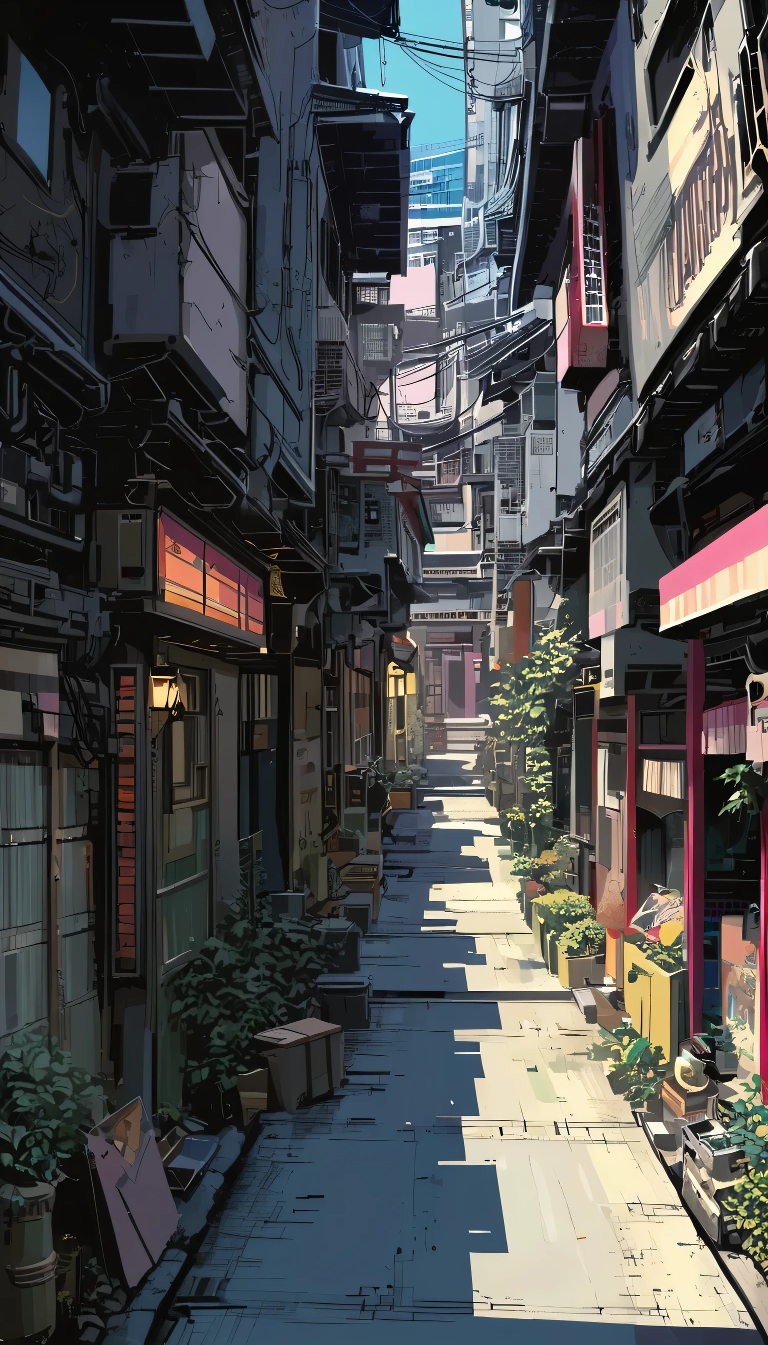 Super detailed:1.3, (absurdes, texture, masterpiece), pixiv Contest Winner, John Berkey, Dynamic cartoon style illustrations,Oversized T-shirt、stand lighting、Colored pencil style、Anime bedroom scene with two girls wearing headphones sitting on a bed and playing video games,Room with window、High precision、detailed、８hair,dark aesthetic,euphoric,Black shorts,Beautiful woman,Old alley background, Dozing off,Crayon colored zentangle,overview,Anime key visual,Japanese style,Kyoto background