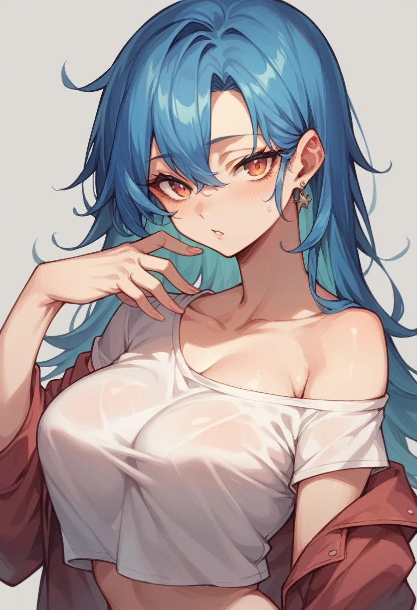 hot anime girl blue hair