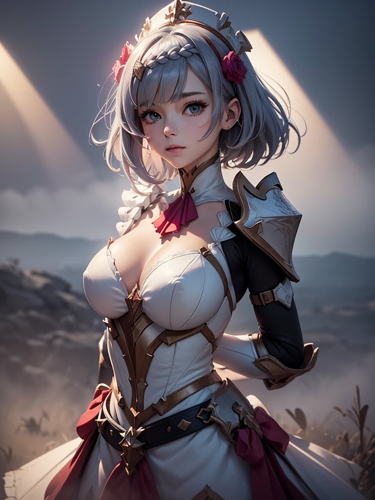 [Noelledef]:1.5,((Masterpiece,of the highest quality,Detailed images,Beautiful images))1.4(noel images、by bob、monstad、The wind blowandoble, Overall bright lighting、backlight、A fantastic atmosphere、thick fog)1.1(Beautiful body lines、beautiful neckline) color RGB 
