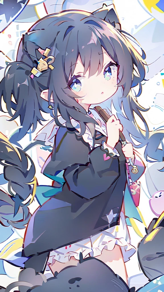 Center Parting、Curly Hair、Street fashion、I have sweets、Cat Eyes、Black Hair、Iris