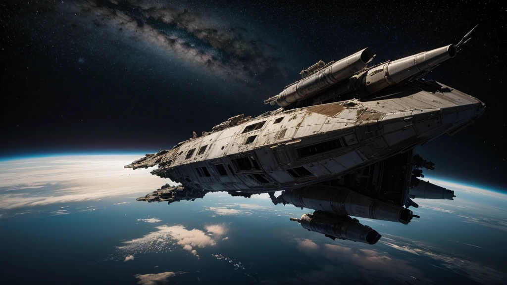 spaceship destroyed in space