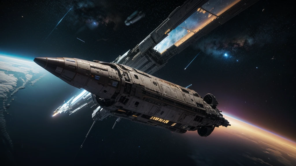 spaceship destroyed in space