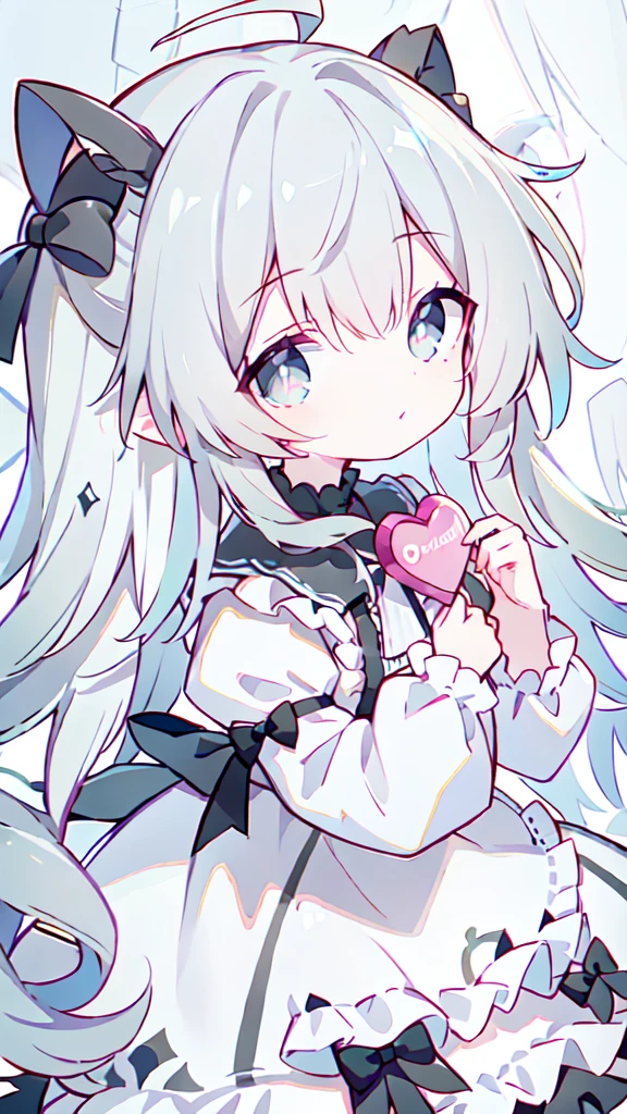 Diagonal Hair、Grey Hair、ta Fashion、I have a smartphone、The pupils are heart shaped、Iris
