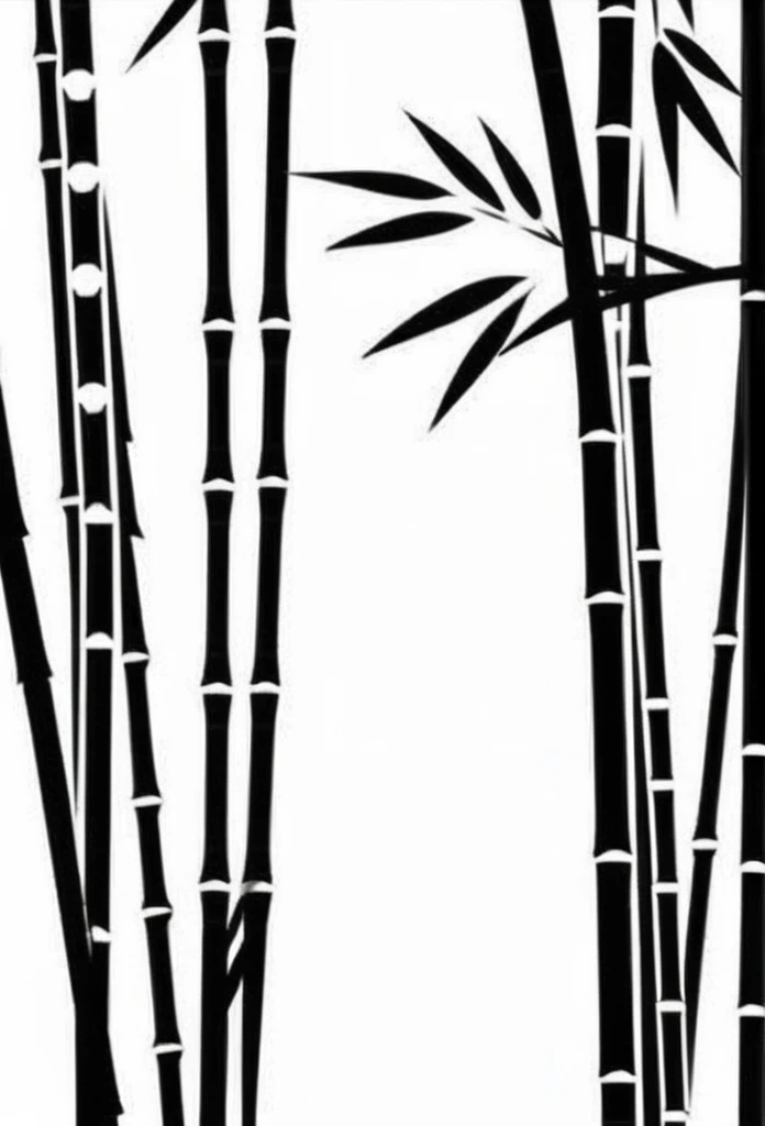 White background
Illustration of a bamboo grove
A design that cuts through the spaces of traditional Japanese streets, such as bamboo bushes and bamboo leaves
Tasteful, Japanese-style design
chic and modern design
monotone
The background is white