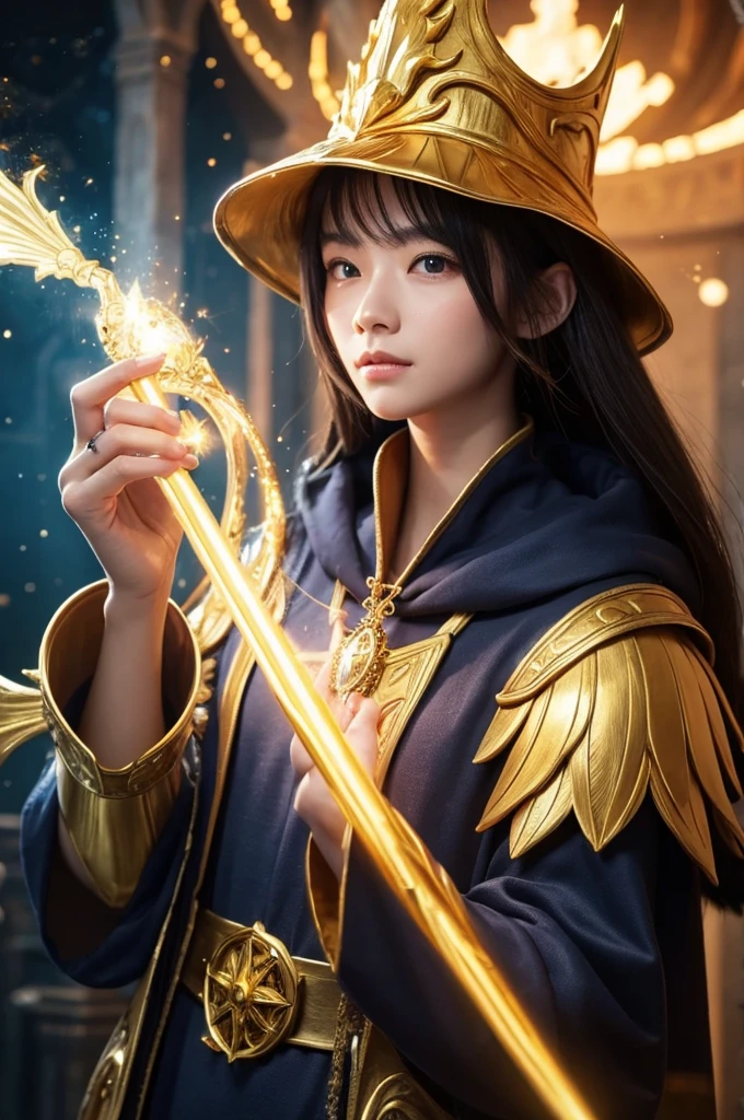 fantasy gold wizard