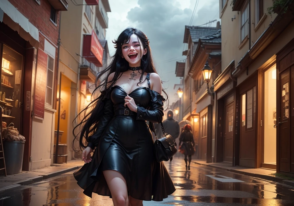 In the city of Sinistria, where mystery and darkness intertwine, lives a girl named Lilith. With long black hair and piercing eyes, she hides a dark secret. Lilith is a brilliant mind but deeply disturbed, deriving sadistic pleasure from manipulation and control.
On a stormy night, she walks through deserted streets, laughing maniacally as the rain washes the blood from her hands. Her expression is one of pure joy as she observes the chaos she has created. Lilith is a master of disguise, able to transform from a sweet and innocent girl into a terrifying figure in the blink of an eye.
She takes delight in others' suffering, creating intricate mind games for her victims, often leaving them in a state of confusion and despair. Her magnetic charm attracts those who unknowingly become pawns in her twisted game.