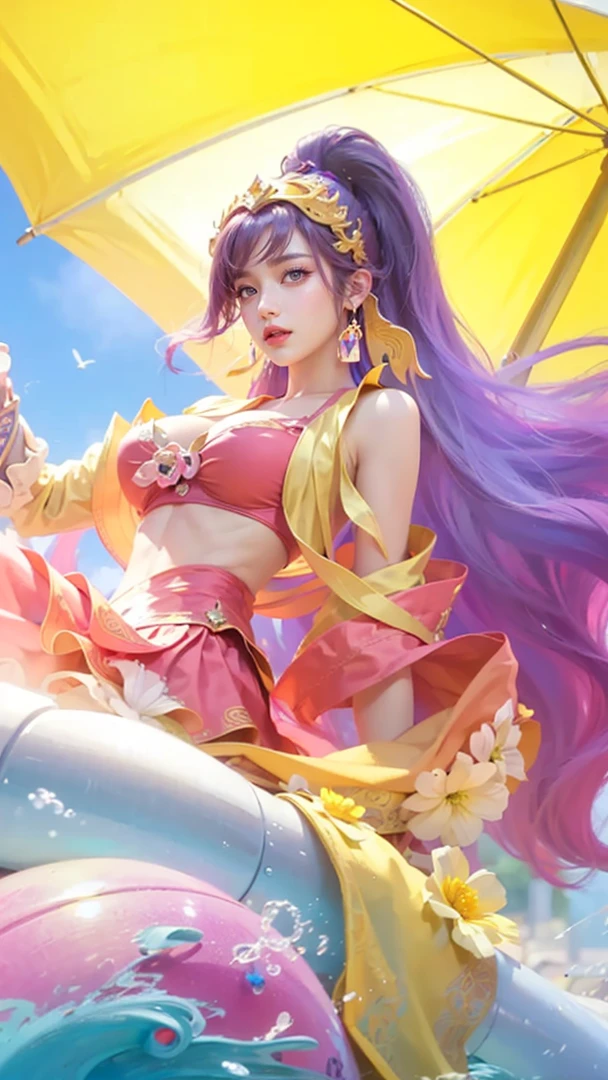 a close up of a 4 girls  ,pink hair , big booobs ,  shadowbringers cinematic, 4 k detail fantasy, a beautiful fantasy empress, game cg, xianxia fantasy, xianxia hero, 2. 5 d cgi anime fantasy artwork, cinematic goddess close shot, ruan jia and artgerm, wow 4 k detail fantasy, hyper-detailed fantasy character, high definition, hyper- detailed,perfect, fantastic, detailed facial and body skin texture, detailed vagina (pussy),Honor of king,HOK.