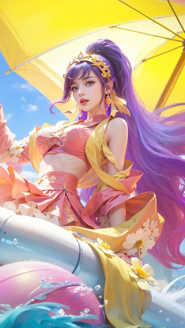 a close up of a 4 girls  ,pink hair , big booobs ,  shadowbringers cinematic, 4 k detail fantasy, a beautiful fantasy empress, game cg, xianxia fantasy, xianxia hero, 2. 5 d cgi anime fantasy artwork, cinematic goddess close shot, ruan jia and artgerm, wow 4 k detail fantasy, hyper-detailed fantasy character, high definition, hyper- detailed,perfect, fantastic, detailed facial and body skin texture, detailed vagina (pussy),Honor of king,HOK.