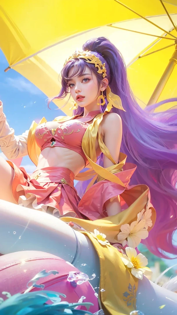 a close up of a 4 girls  ,pink hair , big booobs ,  shadowbringers cinematic, 4 k detail fantasy, a beautiful fantasy empress, game cg, xianxia fantasy, xianxia hero, 2. 5 d cgi anime fantasy artwork, cinematic goddess close shot, ruan jia and artgerm, wow 4 k detail fantasy, hyper-detailed fantasy character, high definition, hyper- detailed,perfect, fantastic, detailed facial and body skin texture, detailed vagina (pussy),Honor of king,HOK.