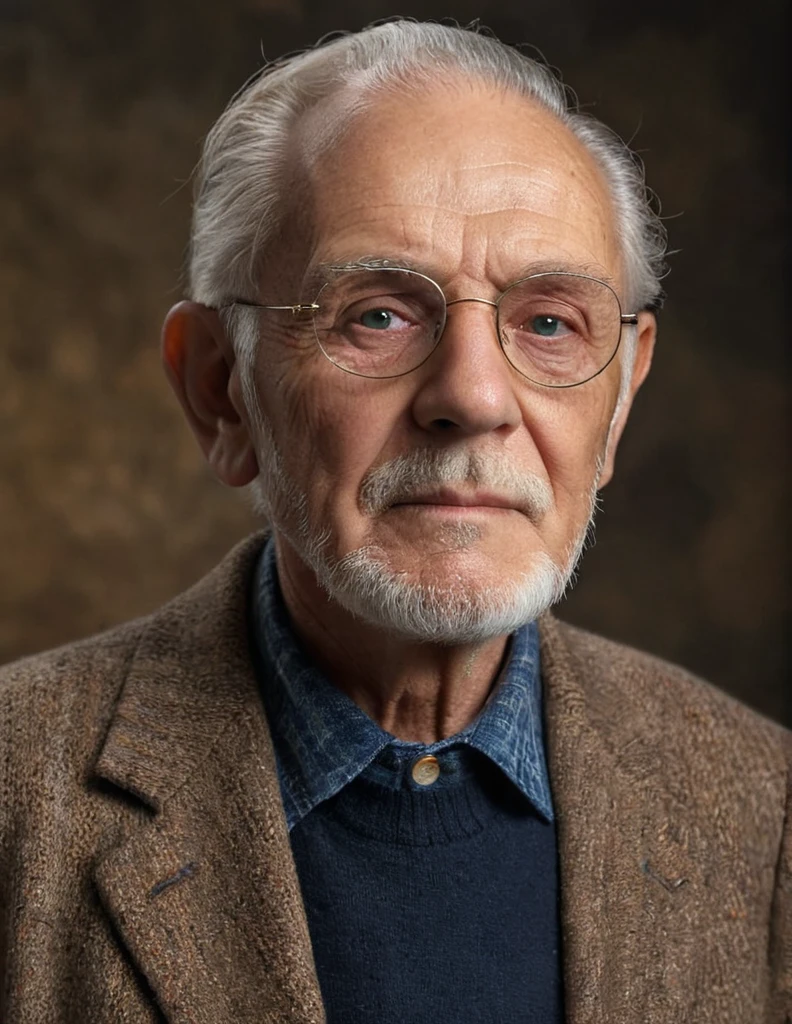 close up studio photo of an old stylish grandpa, detailed, studio lighting, medium format, 8k, UHD, masterpiece