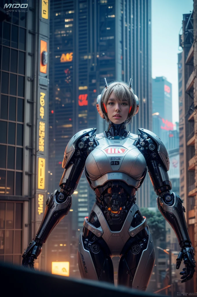 (masterpiece, best quality:1.2), (8k uhd, 16k, 32k, ultra high res), (photorealistic:1.37), ((ultimately intricate all details, ultimately realistic all textures)), girl in a futuristic city, cyberpunk girl mech, girl in mecha cyber armor, mecha aesthetic, modern mecha, robot, japanese girl, mecha, female mecha, mecha asthetic, robotic mixed with organic,, realistic style 4 k, digital cyberpunk 