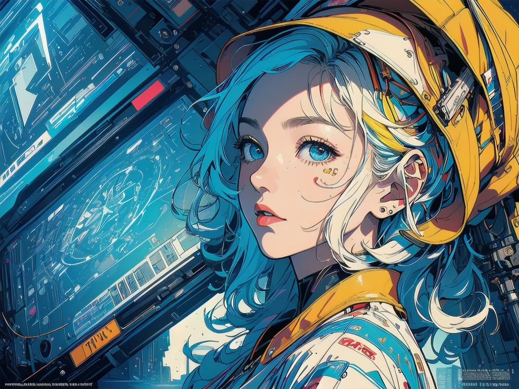 (((masterpiece, highest quality))),(((solo:1.2))),(((1girl:1.2))),32k wallpaper, very detailed, poster, vintage science fiction,(((((geometric cinematic movie poster))))), (bauhaus), shape,(((abstract))),(mid century modern),movie poster,(((((portfolio))))),(((((Close-up))))),(((((bust up))))),((((more various angle)))),(((highlight))),Vast landscape,((((heterochromia)))),(((complete. detailed face))),(((Extremely talented))),(((most complecated machine))),((Overall colorfully))(((text))),(((typography))),(((sentence))),(((Label))),(detailed movie poster),(((((most complicated machine))))),(((genius mechanic))),