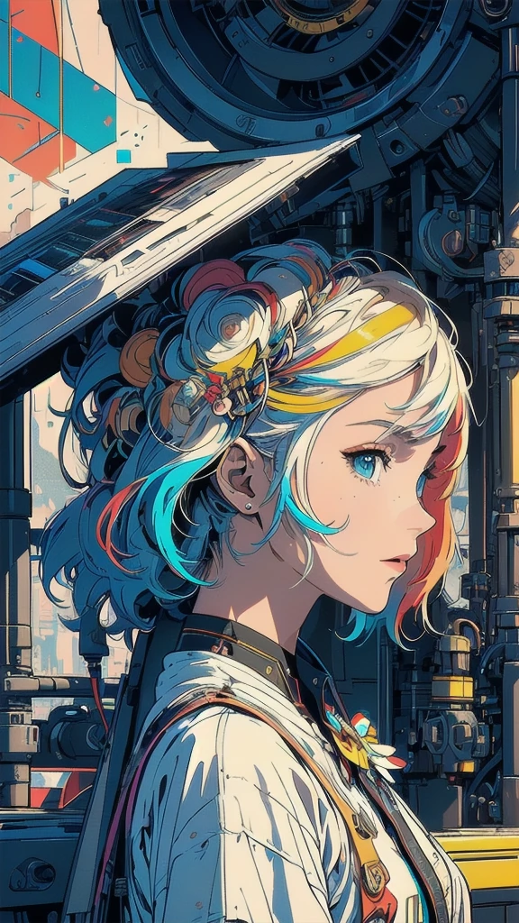 (((masterpiece, highest quality))),(((solo:1.2))),(((1girl:1.2))),32k wallpaper, very detailed, poster, vintage science fiction,(((((geometric cinematic movie poster))))), (bauhaus), shape,(((abstract))),(mid century modern),movie poster,(((((portfolio))))),(((((Close-up))))),(((((bust up))))),((((more various angle)))),(((highlight))),Vast landscape,((((heterochromia)))),(((complete. detailed face))),(((Extremely talented))),(((most complecated machine))),((Overall colorfully))(((text))),(((typography))),(((sentence))),(((Label))),(detailed movie poster),(((((most complicated machine))))),(((genius mechanic))),