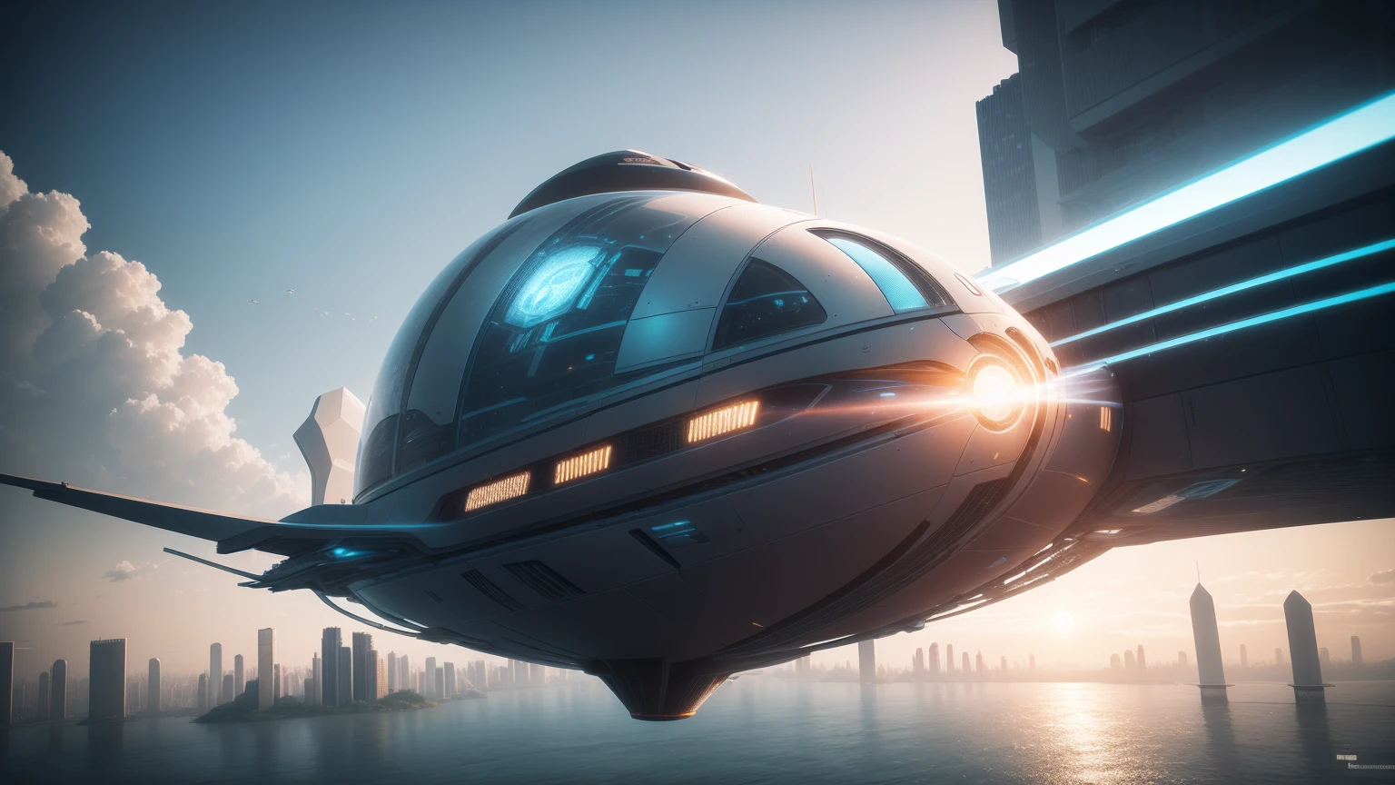(Best quality,4K,8K,A high resolution,Masterpiece:1.2),Ultra-detailed,(Realistic,Photorealistic,photo-realistic:1.37),Futuristic floating city,Futuristic technology,Huge urban high-tech tablet platform,Airship,Floating in the sky,Futuristic city,Small airships around,High-tech hemispherical platform,Colorful lights,Advanced architecture,modernn architecture,skyscrapper,Access the cloud,Scenic beauty,view over city,Impressive design,Blend seamlessly with nature,energetic and vibrant atmosphere,Futuristic transportation system,Parking is suspended,Transparent path,Lush greenery,Sky gardens,cascading waterfalls,Magnificent skyline,reflections on the water,Sparkling river,Architectural innovation,futuristic skyscrapers,Transparent dome,The shape of the building is unusual,Elevated walkway,Impressive skyline,Glowing lights,Futuristic technology,Minimalist design,Scenic spots,Panoramic view,Cloud Piercing Tower,Vibrant colors,epic sunrise,epic sunset,Dazzling light display,magical ambiance,The future city,Urban Utopia,LuxuryLifestyle,Innovative energy,sustainable development,Smart city technology,Advanced infrastructure,Tranquil atmosphere,Nature and technology live in harmony,Awesome cityscape,Unprecedented urban planning,Architecture connects seamlessly with nature,High-tech metropolis,A cutting-edge engineering marvel,The future of urban living,Visionary architectural concept,Energy-efficient buildings,Harmony with the environment,A city floating above the clouds,Utopian dreams become reality,The possibilities are endless,State-of-the-art transportation network,Green energy integration,Innovative materials,Impressive holographic display,Advanced communication system,Breathtaking aerial view,Quiet and peaceful environment,Modernist aesthetics,Ethereal beauty