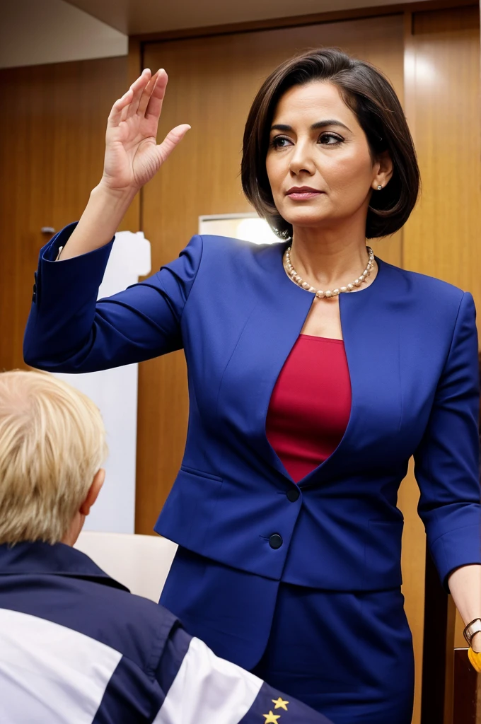 Woman politician with