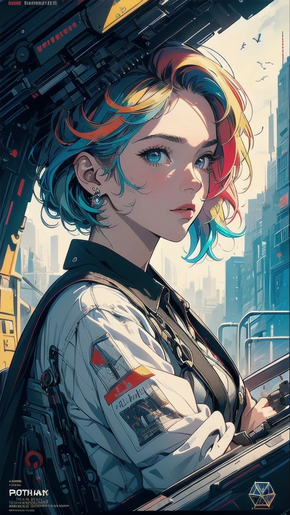 (((masterpiece, highest quality))),(((solo:1.2))),(((1girl:1.2))),32k wallpaper, very detailed, poster, vintage science fiction,(((((geometric cinematic movie poster))))), (bauhaus), shape,(((abstract))),(mid century modern),movie poster,(((((portfolio))))),(((((Close-up))))),(((((bust up))))),((((more various angle)))),(((highlight))),Vast landscape,((((heterochromia)))),(((complete. detailed face))),(((Extremely talented))),(((most complecated machine))),((Overall colorfully))(((text))),(((typography))),(((sentence))),(((Label))),(detailed movie poster),(((((most complicated machine))))),(((genius mechanic))),