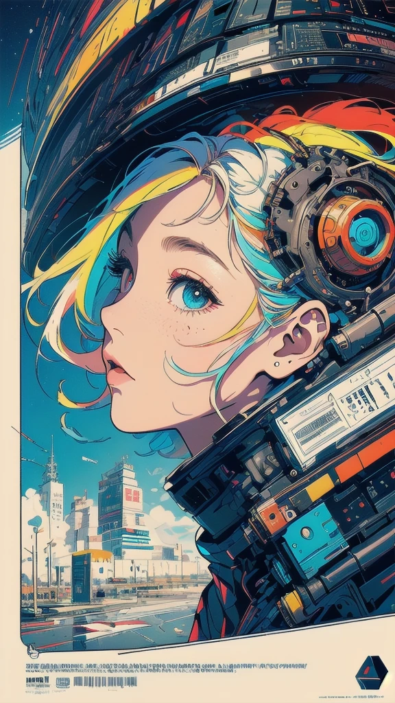 (((masterpiece, highest quality))),(((solo:1.2))),(((1girl:1.2))),32k wallpaper, very detailed, poster, vintage science fiction,(((((geometric cinematic movie poster))))), (bauhaus), shape,(((abstract))),(mid century modern),movie poster,(((((portfolio))))),(((((Close-up))))),(((((bust up))))),((((more various angle)))),(((highlight))),Vast landscape,((((heterochromia)))),(((complete. detailed face))),(((Extremely talented))),(((most complecated machine))),((Overall colorfully))(((text))),(((typography))),(((sentence))),(((Label))),(detailed movie poster),(((((most complicated machine))))),(((genius mechanic))),