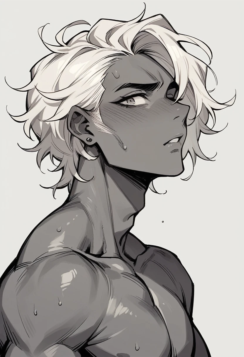 Dark-skinned man totally naked