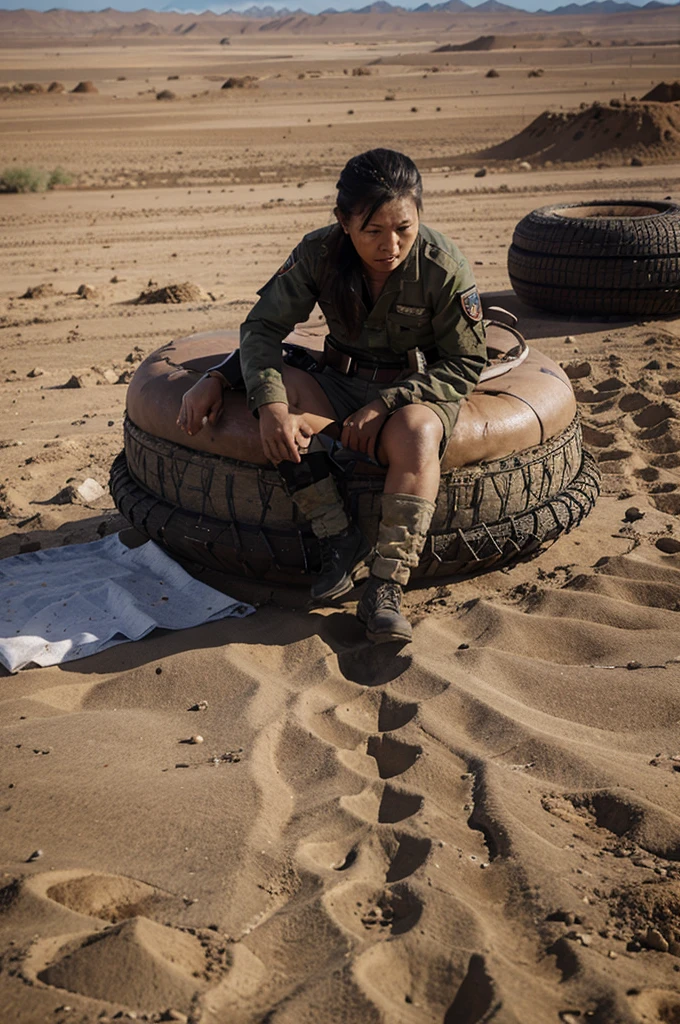 Combat battleground dessert in mongolia