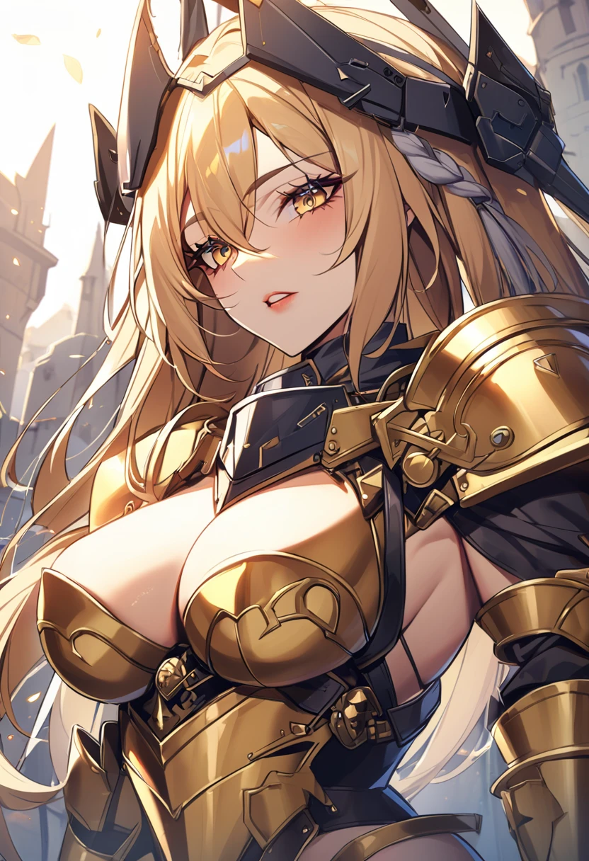 Valkrie, goddess of war, warrior, sexy,medieval golden armor,sensual light