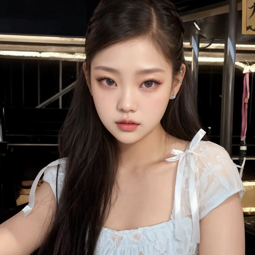 There is a young woman with long hair posing for a photo, jennie pink black, roseanne park by blackpink, tzuyu of two times, jossi de blackpink, gongbi, portrait of jossi de blackpink, Jisoo from Blackpink, lalisa manobal, Jisoo from Blackpink, heonhwa choe, jaeyeon nam, jinyoung shin