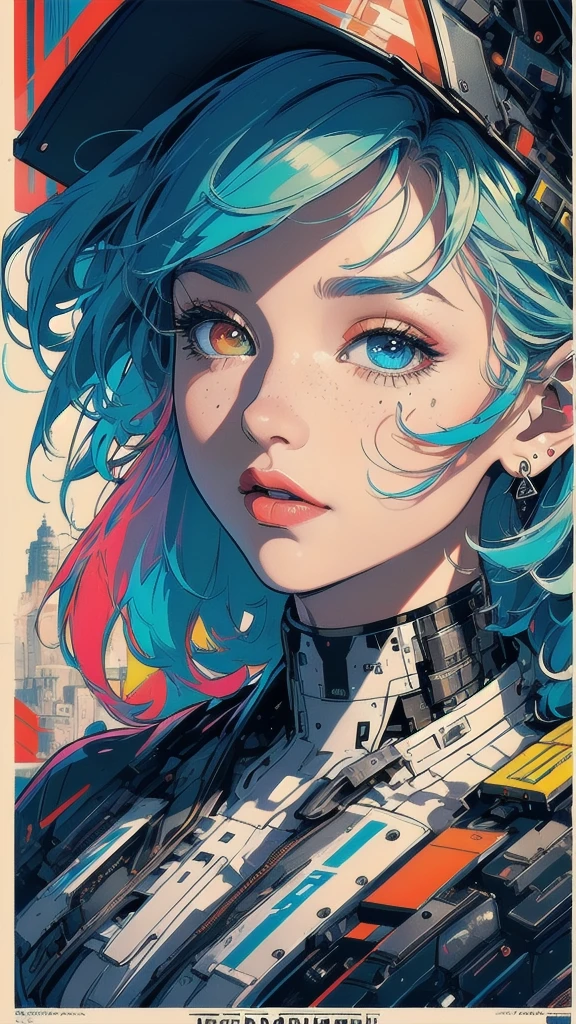 (((masterpiece, highest quality))),(((solo:1.2))),(((1girl:1.2))),32k wallpaper, very detailed, poster, vintage science fiction,(((((geometric cinematic movie poster))))), (bauhaus), shape,(((abstract))),(mid century modern),movie poster,(((((portfolio))))),(((((Close-up))))),(((((bust up))))),((((more various angle)))),(((highlight))),Vast landscape,((((heterochromia)))),(((complete. detailed face))),(((Extremely talented))),(((most complecated machine))),((Overall colorfully))(((text))),(((typography))),(((sentence))),(((Label))),(detailed movie poster),(((((most complicated machine))))),(((genius mechanic))),