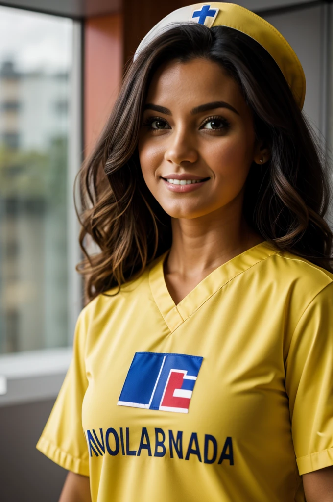 Nurse with the Colombia shirt