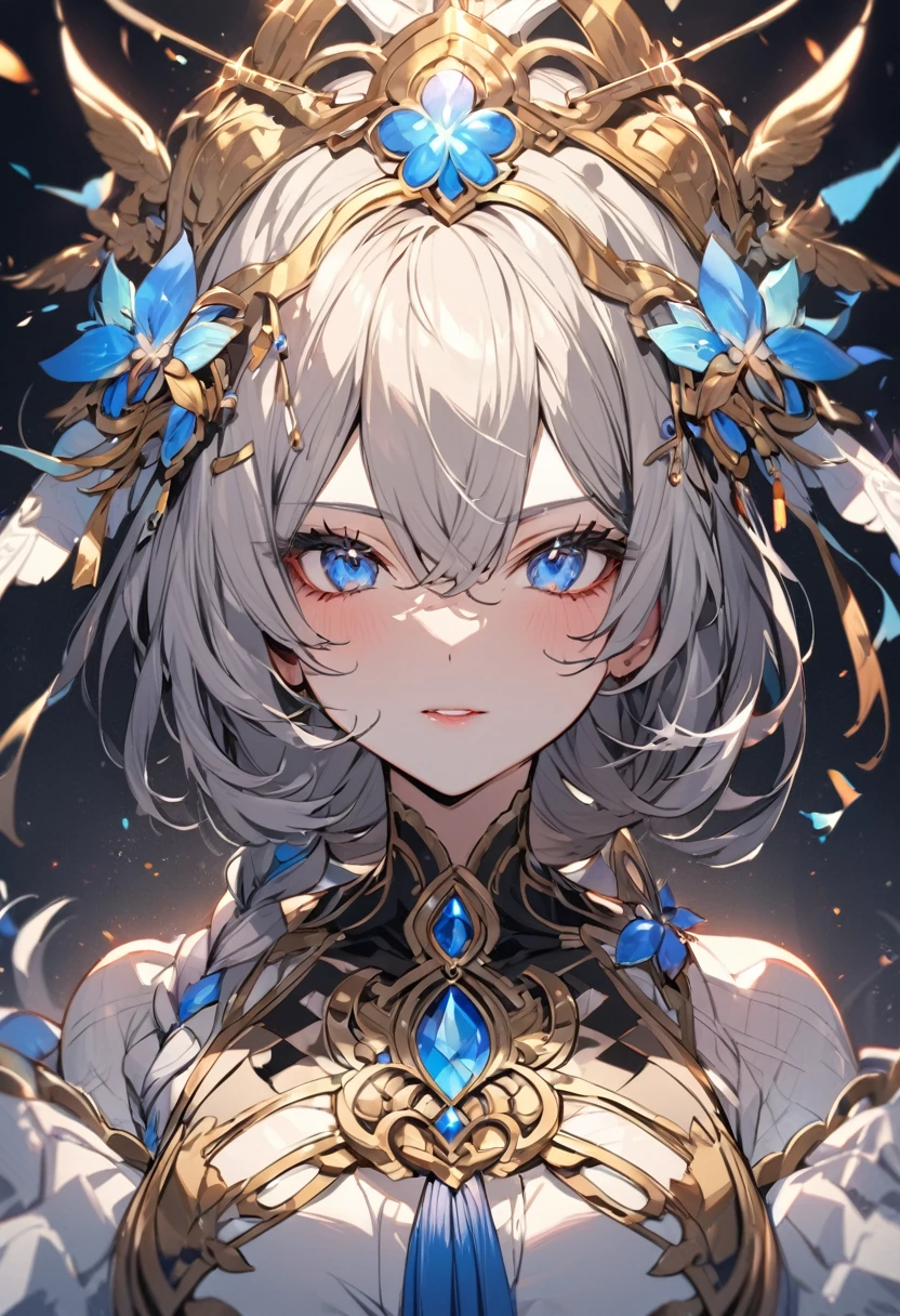 (Realistic drawing style:1.1), masterpiece, Highest quality, To the Nile (neither flower nor mist) (Genshin Impact&#39;Influence),against the background of a pond and lotus flowers, Sea green eyes, To the Nile (Genshin Impact&#39;Influence), fake horn, 1 girl, One, reis hair, Veil, smile, moon, Long Hair, Crop top, jewelry, horn, night, , brooch, Long sleeve, puffy Long sleeve, I look at the audience, skirt, Van, ponytail, water, Puff sleeves, null, Neck Ring, Open your mouth, :is, full moon, night null, flower, Harem Costume, Van, Raise your hand, chest, hoop, outisoors, green skirt, hair ornaments, isetacheis sleeves, low ponytail, Floating Hair, gem, hair flower, green , hanis up, isancer, white heaiswear, ,very Long Hair