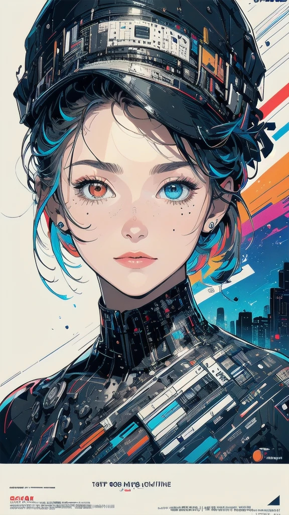 (((masterpiece, highest quality))),(((solo:1.2))),(((1girl:1.2))),32k wallpaper, very detailed, poster, vintage science fiction,(((((geometric cinematic movie poster))))), (bauhaus), shape,(((abstract))),(mid century modern),movie poster,(((((portfolio))))),(((((Close-up))))),(((((bust up))))),((((more various angle)))),(((highlight))),Vast landscape,((((heterochromia)))),(((complete. detailed face))),(((Extremely talented))),(((most complecated machine))),((Overall colorfully))(((text))),(((typography))),(((sentence))),(((Label))),(detailed movie poster),(((((most complicated machine))))),(((genius mechanic))),