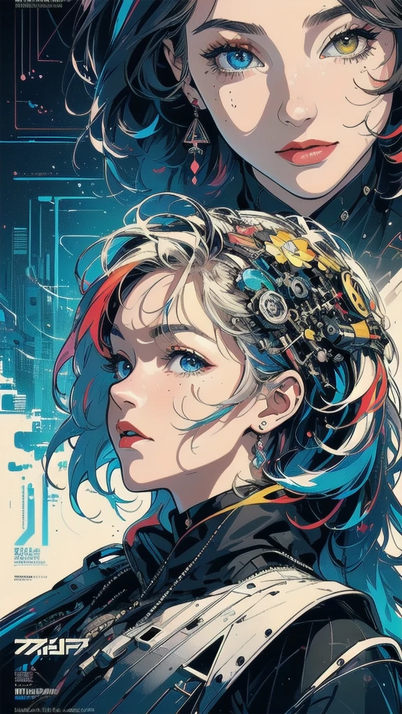 (((masterpiece, highest quality))),(((solo:1.2))),(((1girl:1.2))),32k wallpaper, very detailed, poster, vintage science fiction,(((((geometric cinematic movie poster))))), (bauhaus), shape,(((abstract))),(mid century modern),movie poster,(((((portfolio))))),(((((Close-up))))),(((((bust up))))),((((more various angle)))),(((highlight))),Vast landscape,((((heterochromia)))),(((complete. detailed face))),(((Extremely talented))),(((most complecated machine))),((Overall colorfully))(((text))),(((typography))),(((sentence))),(((Label))),(detailed movie poster),(((((most complicated machine))))),(((genius mechanic))),