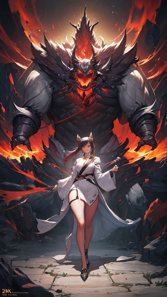 (masterpiece, 4K ,Super detailed:1.2), (anime:1), (Perfect quality), The whole body is shown, View Viewer, Muscular female swordsman, Muscular and ultra violent women, Powerfully々And, RPG concept art character