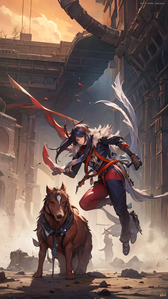 (masterpiece, 4K ,Super detailed:1.2), (anime:1), (Perfect quality), The whole body is shown, View Viewer, Muscular female swordsman, Muscular and ultra violent women, Powerfully々And, RPG concept art character