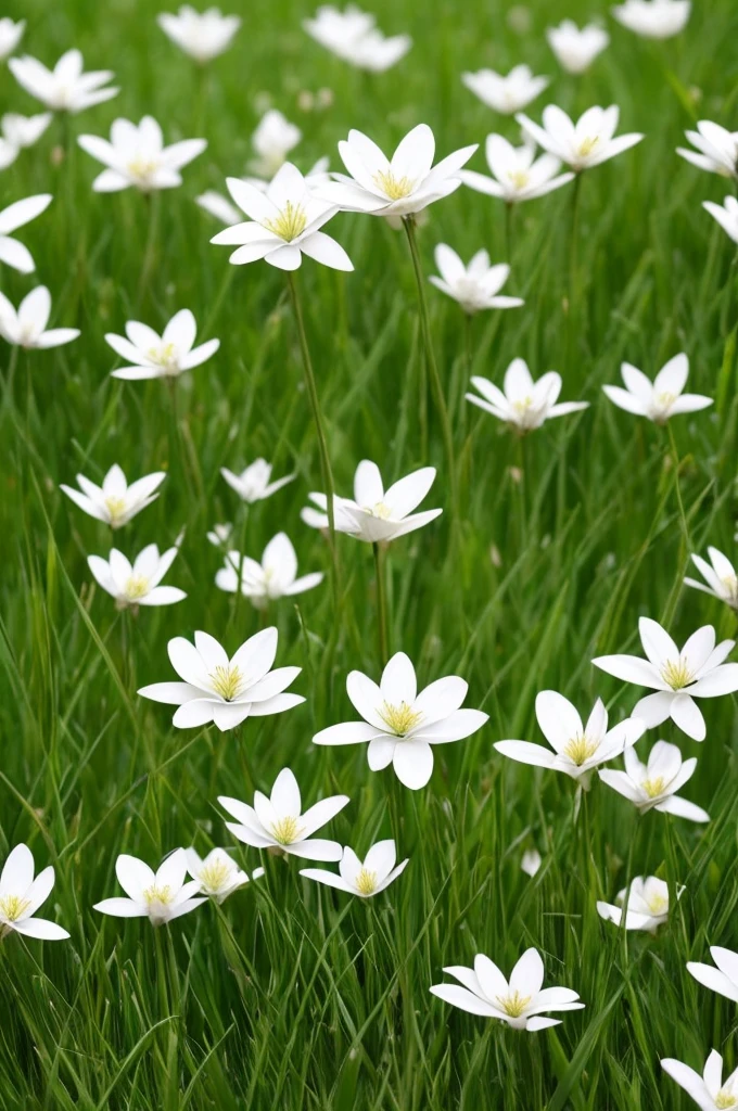 there are many white flowers that are growing in the grass, a macro photograph by Igor Zenin, flickr, art nouveau, extremely beautiful and ethereal, glowing flowers, luminous flowers, ethereal!!!!!!!, ethereal beauty, pale green glow, glowing delicate flower, magical flowers, incredibly ethereal, beautiful!!!!!!!!!, glowing neon flowers, pale green backlit glow, very ethereal