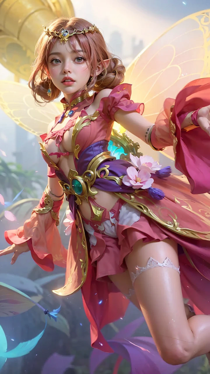 a close up of a 4 girls  ,pink hair , big booobs ,  shadowbringers cinematic, 4 k detail fantasy, a beautiful fantasy empress, game cg, xianxia fantasy, xianxia hero, 2. 5 d cgi anime fantasy artwork, cinematic goddess close shot, ruan jia and artgerm, wow 4 k detail fantasy, hyper-detailed fantasy character, high definition, hyper- detailed,perfect, fantastic, detailed facial and body skin texture, detailed vagina (pussy),Honor of king,HOK.