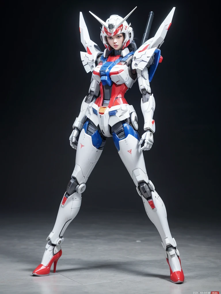 Textured skin, Super Detail, high details, High quality, Best Quality, hight resolution, 1080p, Gorgeous beauty、Girl with Beautiful Mecha Body、(Gundam) Girl with robot body