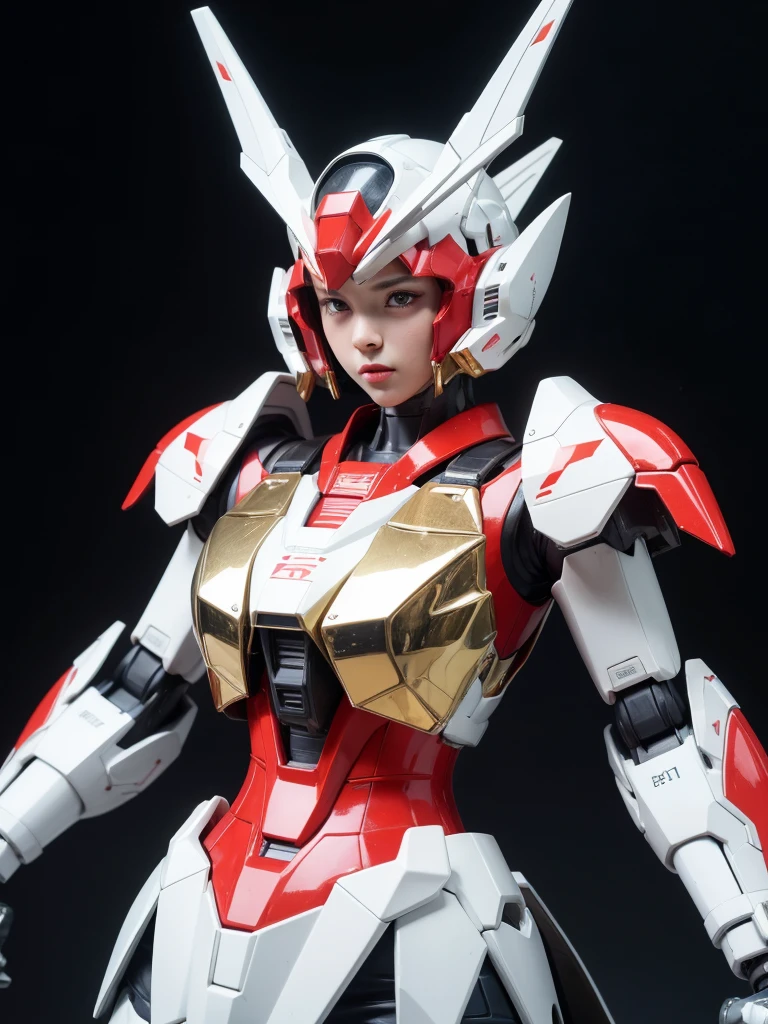 Textured skin, Super Detail, high details, High quality, Best Quality, hight resolution, 1080p, Gorgeous beauty、Girl with Beautiful Mecha Body、(Gundam) Girl with robot body