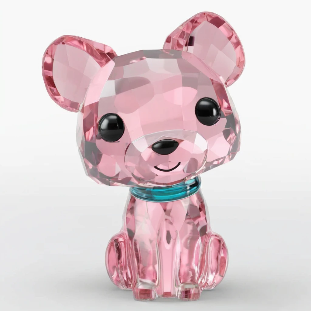 professional 3d model glass, chibi,dog(マルチーズとミニチュアピンシャーのミックス犬),, 8k,Highly detailed,Digital photography,High definition, . octane render, highly detailed, volumetric, dramatic lighting