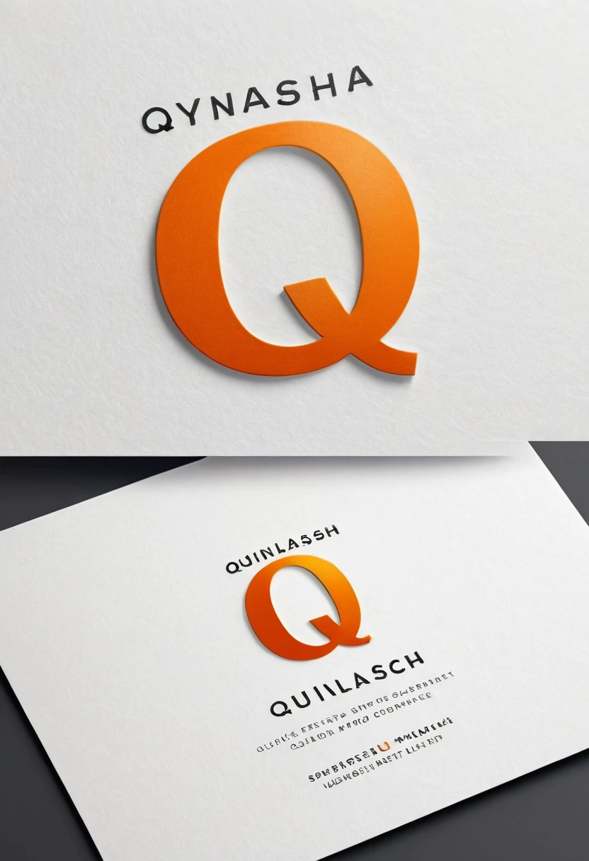 (flat style logo design) Style: Modern, elegant, sophisticated
Primary colors: orange,
Design requirements:
Combine the letter "Q" and the eyelash symbol harmoniously.
((The eyelash image must be smoothly and reasonably combined into the letter "Q".)), The letter "Q" must be soft and luxuriously stylized to match the eyelashes
The eyelash symbol should be creatively integrated into the letter "Q".
The rest of the "Quinlash" should use an elegant, readable font.
The logo should reflect the professionalism and sophistication of the beauty brand.
Consider adding shadow effects or gradients to create depth and emphasis.