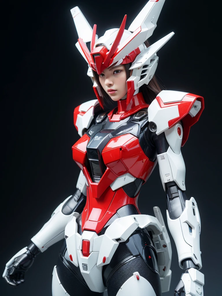 Textured skin, Super Detail, high details, High quality, Best Quality, hight resolution, 1080p, Gorgeous beauty、Girl with Beautiful Mecha Body、(Gundam) Girl with robot body