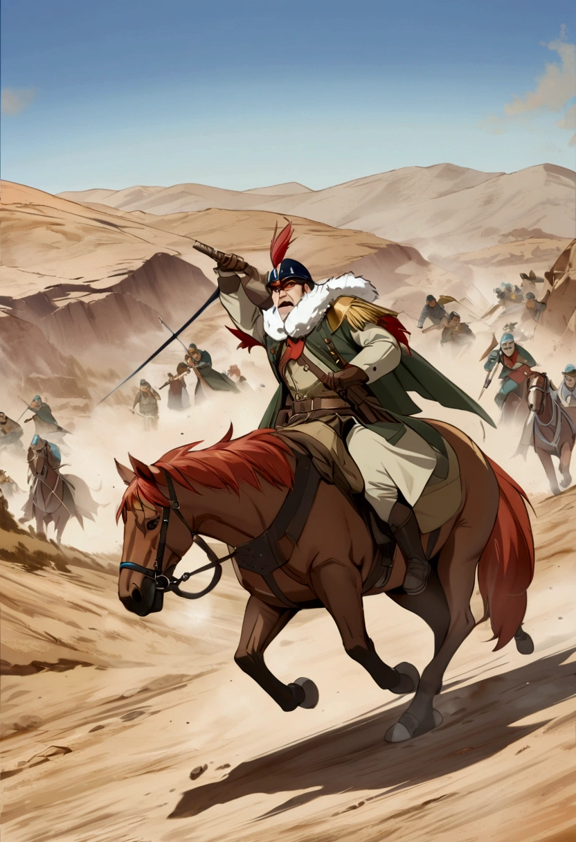 creates the anime-style image of Francisco Bolognesi defending the hill of Árica