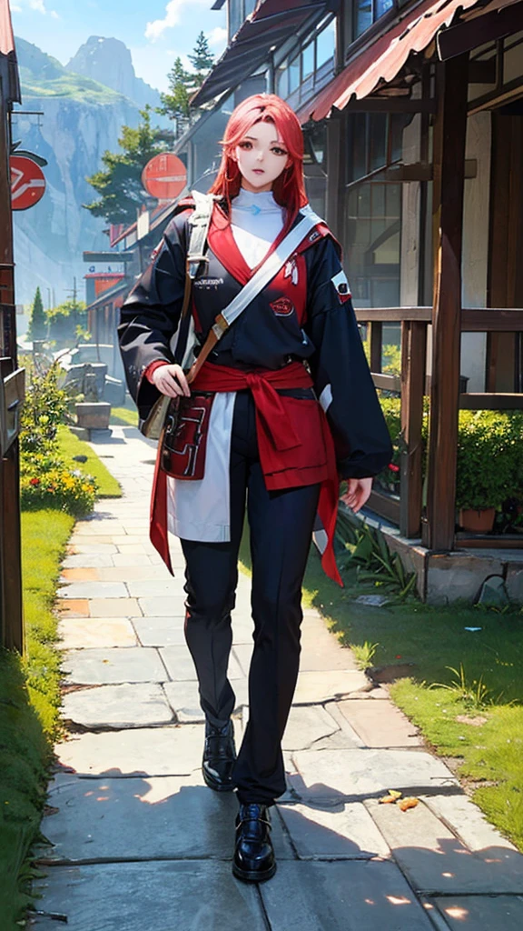 (masterpiece, 4K ,Super detailed:1.2), (anime:1), (Perfect quality), The whole body is shown, View Viewer, Traveling Swordswoman, Muscular and ultra violent, Powerfully々And, RPG concept art character