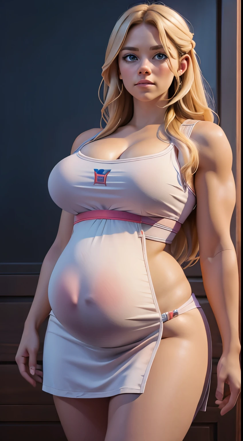 Thor as a pregnant woman, highly detailed,  masterpiece, highres, 8k